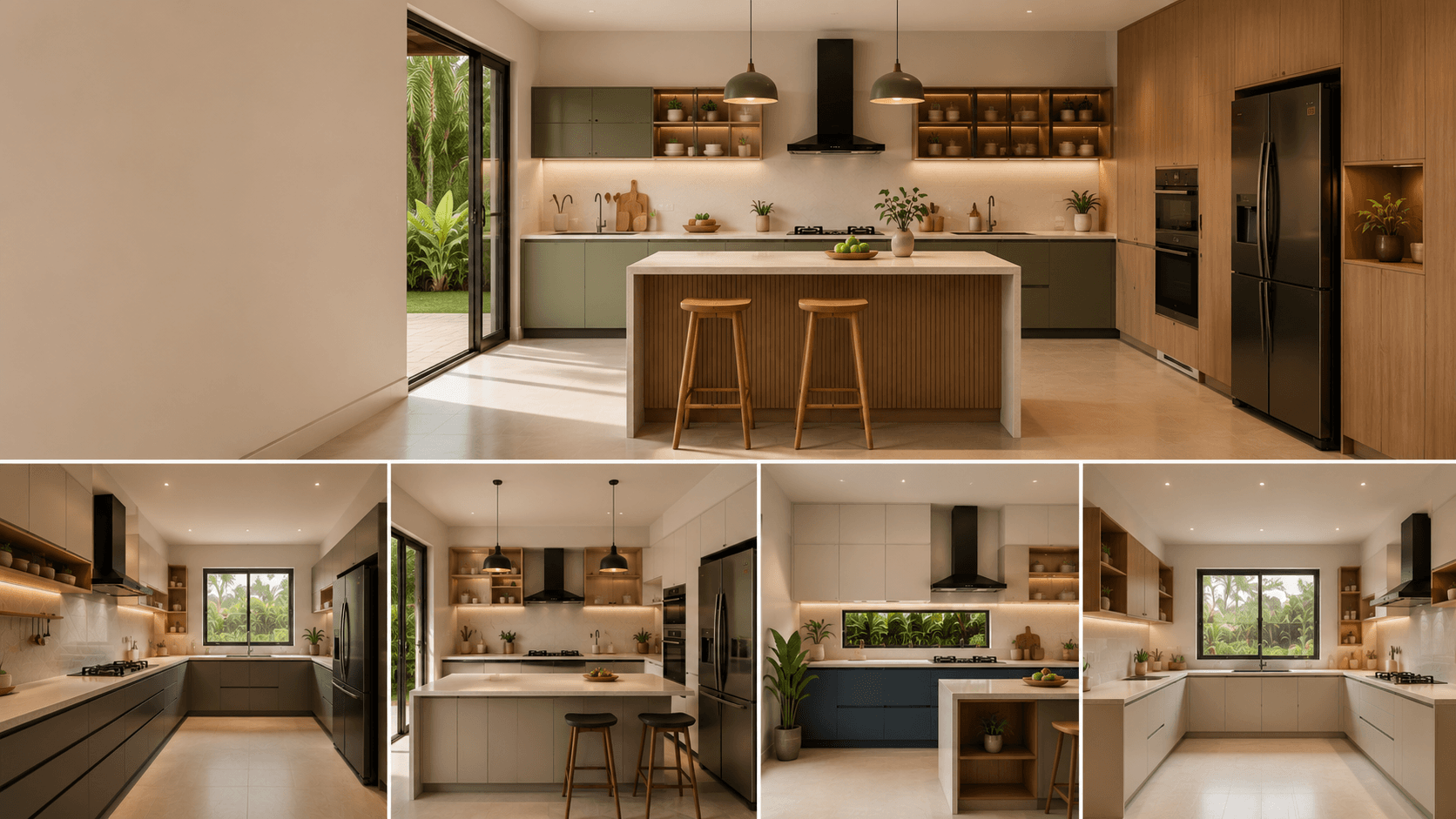 Multi-angle view of a Rotolyx kitchen renovation